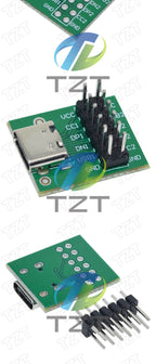 GREATZT USB TYPE-C to DIP PCB Connector Pinboard Test Board Solder Female Dip Pin Header Adapter