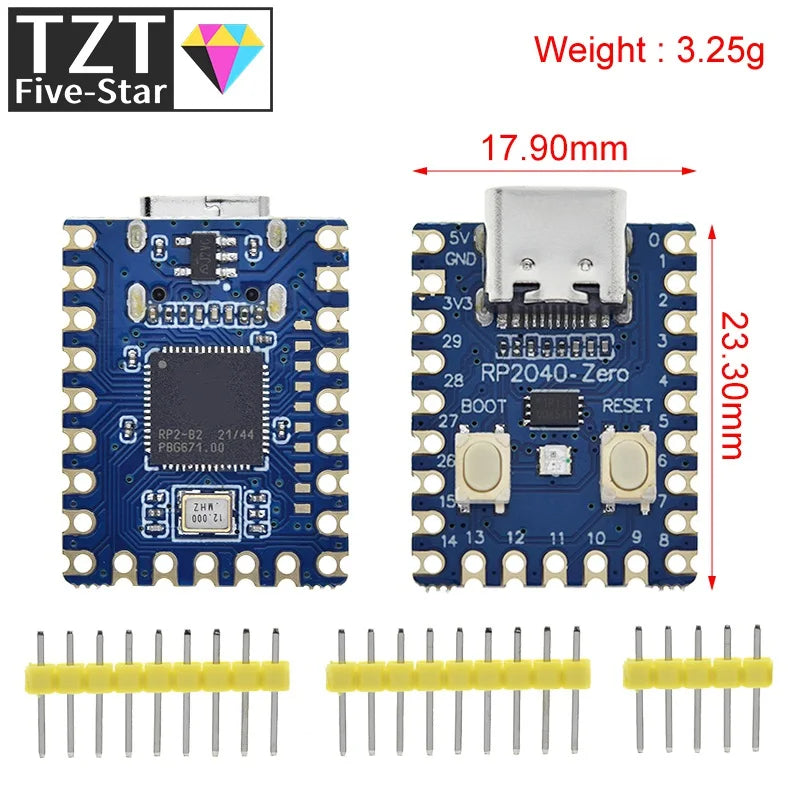 RP2040-Zero RP2040 For Raspberry Pi Microcontroller PICO Development Board Module Dual-core Cortex M0+ Processor 2MB Flash