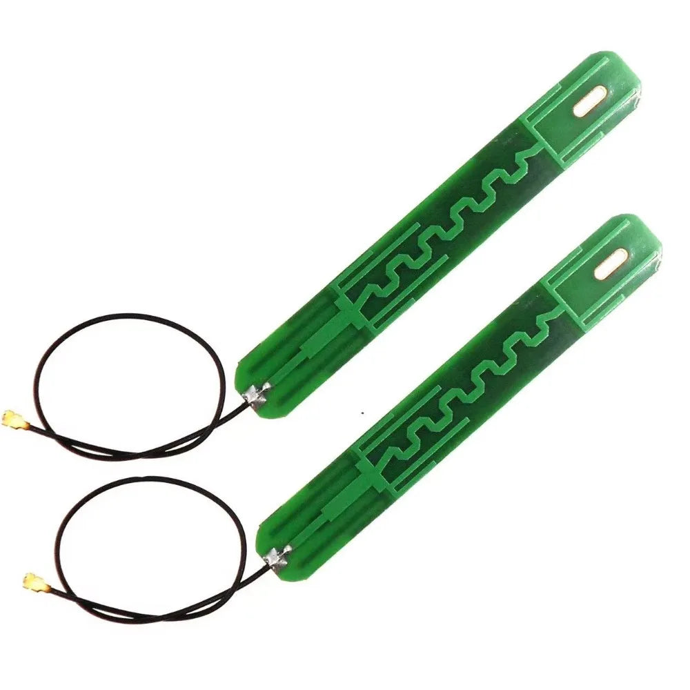 2pcs 2.4GHz 5.8GHz Dual Band WiFi Antenna PCB Internal Antennas with 12cm Cable for M.2 7265 8265 9260 9560 AX200 Card