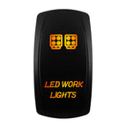 12V-24V Orange Led Rocker Switch Waterproof 20A Amber Light SPST DPDT Toggle Key for Car Boat ATV Camper Motorhome Auto Machine