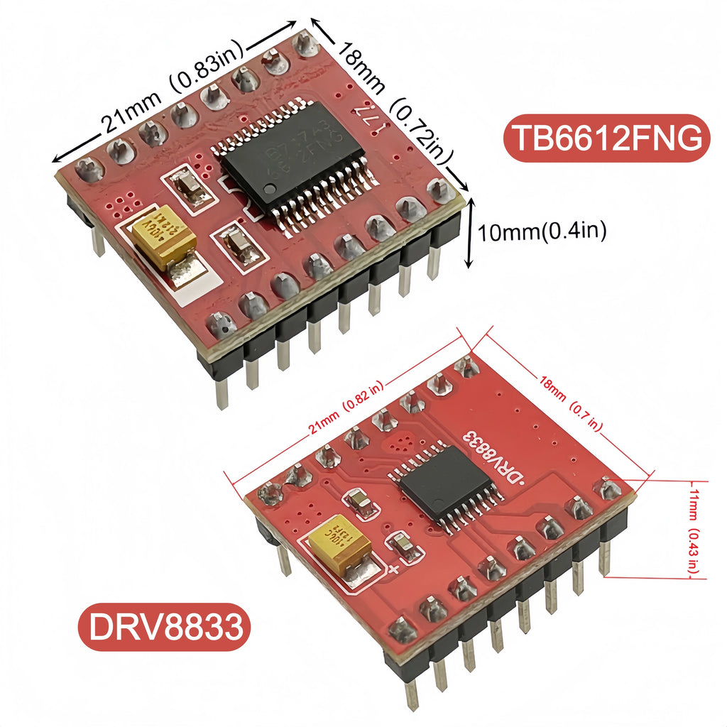 5pcs DRV8833/TB6612FNG Dual Stepper Motor Driver Module H-bridge Board DC motor controller for Arduino, Raspberry Pi, ESP32