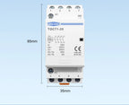 TOMZN TOCT1 4P 25A 4NO 4NC 2NC2NO 220V/230V 50/60Hz Din Rail Household AC Modular Contactor
