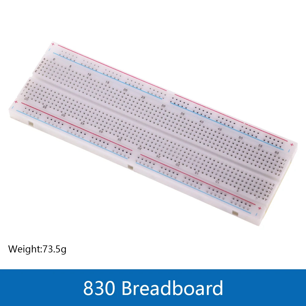 3.3V/5V MB-102 Breadboard power module+ 400 830 points Solderless Prototype Bread board kit +65 Flexible jumper wire