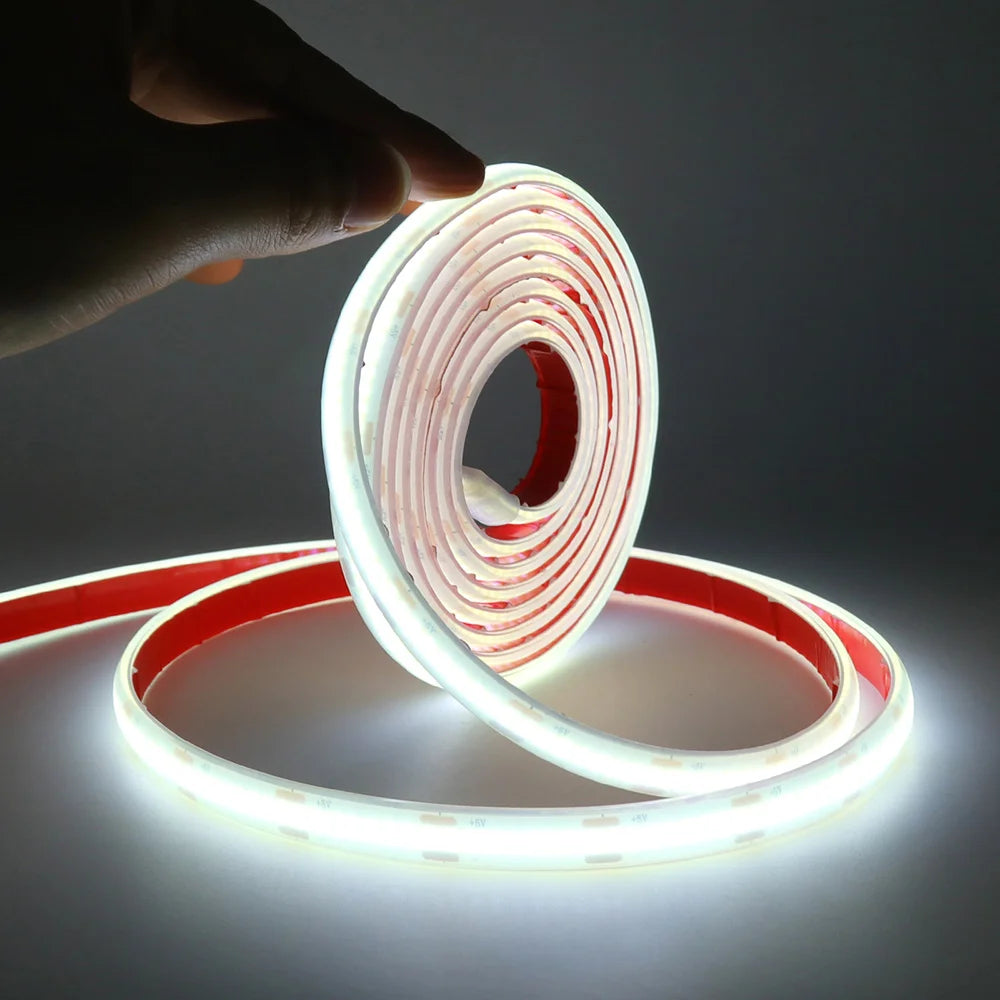 IP68 Waterproof COB Led Strip Light Motion Sensor 5V Battery USB Powered Auto ON/OFF Cabinet Kitchen Staircase Liner Lighting