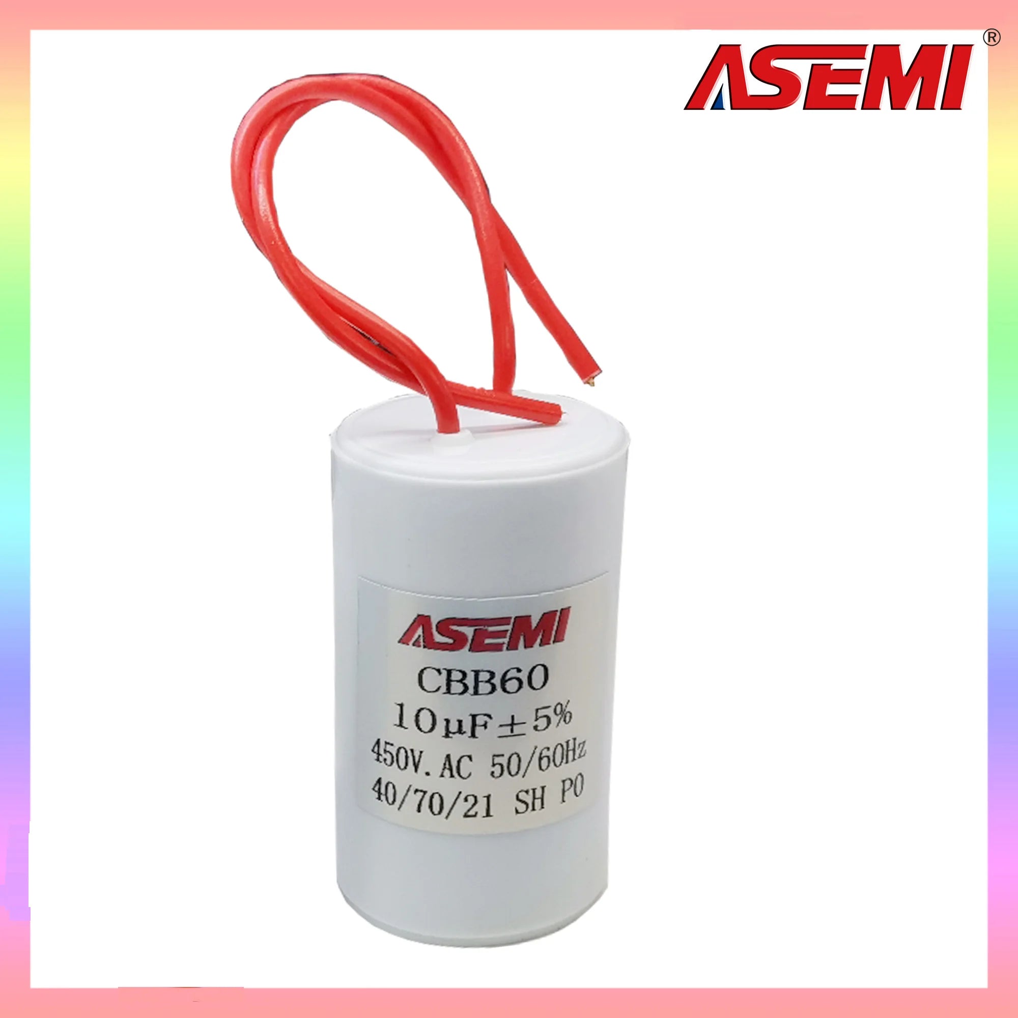 CBB60 450V AC Motor Run Capacitor Starter 3.5uF 5uF 6uF 8uF 10uF 12uF 15uF 16uF 18uF 20uF 25uF 30uF 40uF 80uF 100uF Capacitors