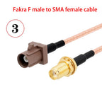 1PC Fakra F Male Female Brown Color To SMA Plug Jack Pigtail Cable Adapter RG316 15cm /30cm/50cm/100cm Wholesale NEW