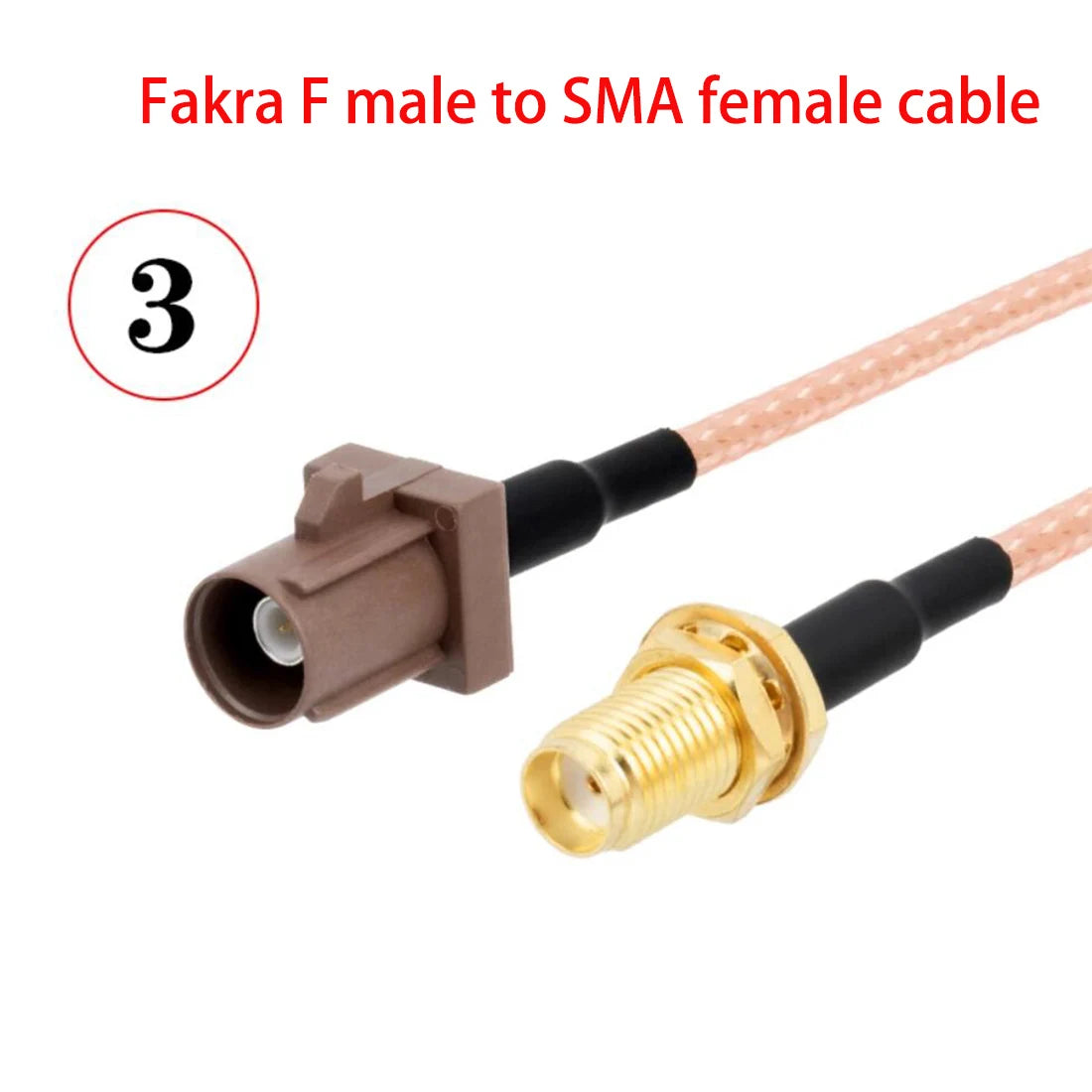 1PC Fakra F Male Female Brown Color To SMA Plug Jack Pigtail Cable Adapter RG316 15cm /30cm/50cm/100cm Wholesale NEW