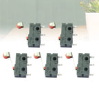 5Pcs Limit Switch Roller Lever Arm Spdt Snap Action 1no 1nc Hinge Easy Installation Long Life Electronic Equipments