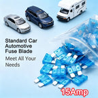30-200PCS 15A Standard Blade Fuses Kit Automotive Car Fuse Truck ATC/ATO Assortment for RV Boat Trailer