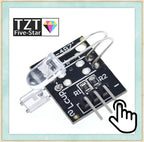 TZT 1/3PCS KY-008 3pin 650nm Red Laser Transmitter Dot Diode Copper Head Module for arduino DIY Kit