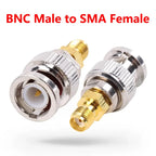 5/20/100PCS BNC Male to SMA Female Adapter RF Coaxial Goldplated Converter SMA Female to BNC Male Straight Antenna Connector
