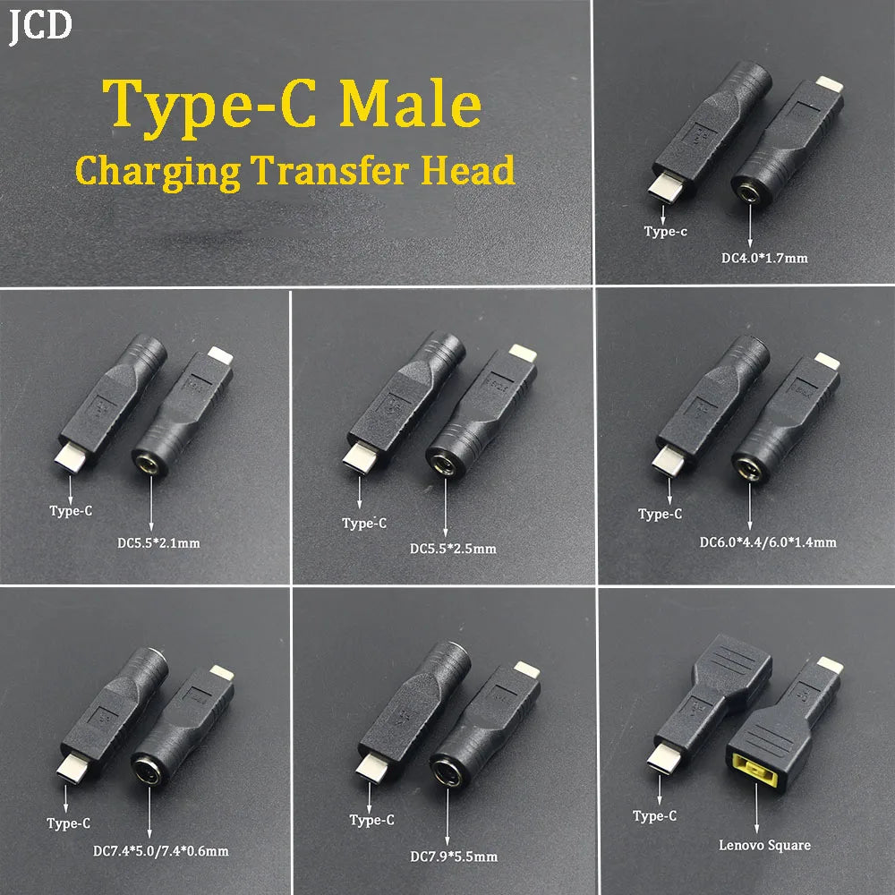 PD USB Adapter C Type C Male To 4.0*1.7 5.5*2.1 5.5*2.5 7.4*5.0 7.9*5.5mm Female Plug Converter DC Power Jack Connector