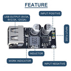 6-32V 9V 12V 24V to 5V 3A Fast Charging Module USB QC3.0 QC2.0 DC-DC Buck Converter Step-Down Quick Charger Circuit Board