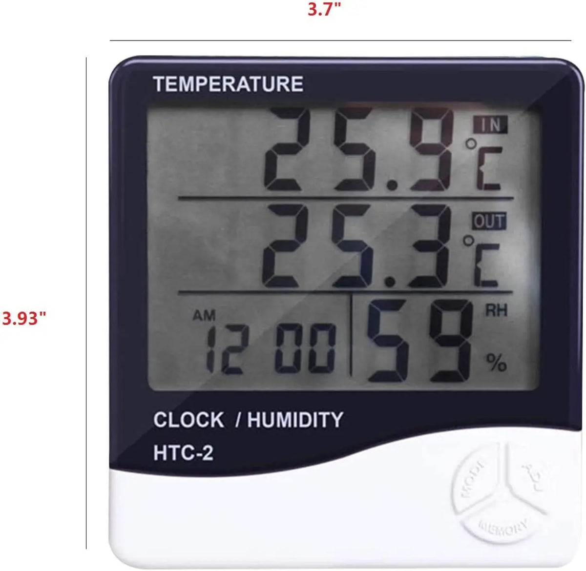 Indoor LCD Digital Thermometer Hygrometer - Electronic Temperature & Humidity Meter Sensor Gauge Weather Station for Home
