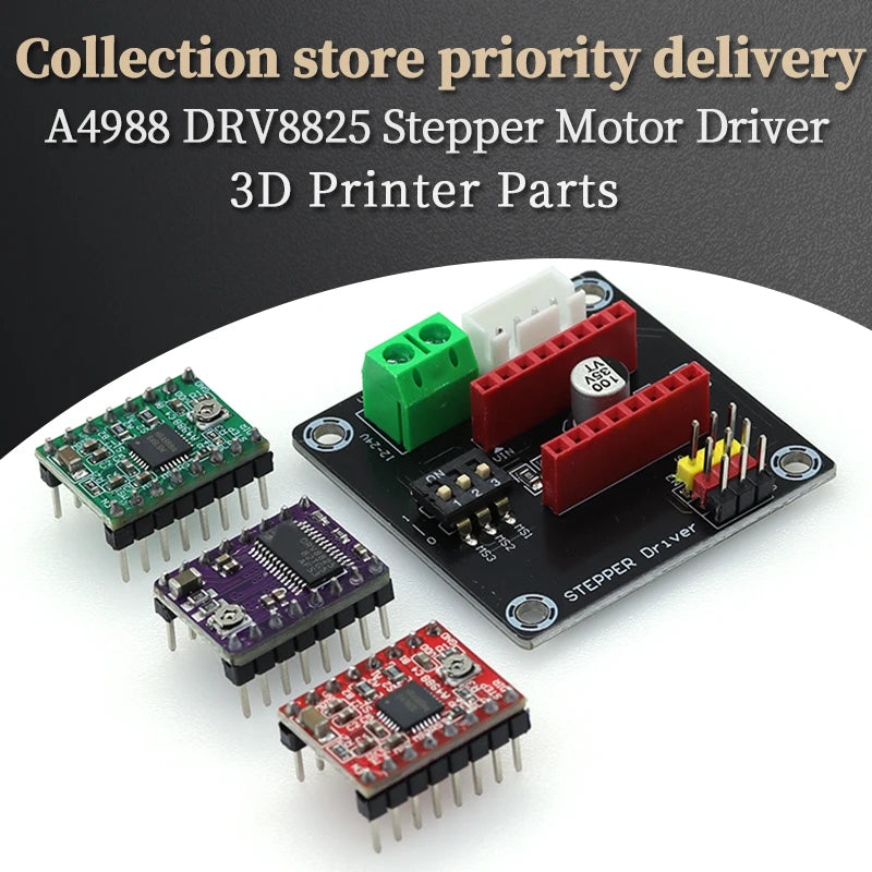 3D Printer Parts StepStick A4988 DRV8825 Stepper Motor Driver With Heat sink Carrier Reprap RAMPS 1.4