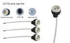 6pcs Gu10 Ceramic LED Spotlight Socket GU10 Halogen Bulb Base Lampholder 18cm Nylon Wire PV Wiring Terminal Junction Box