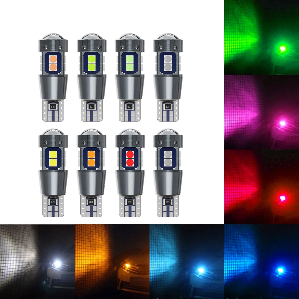 2PCS/10PCS T10 W5W 168 192 LED CANBUS No Error 3030 10SMD High Quality Car Tail Marker Parking Interior Auto Lamp 12V White Red