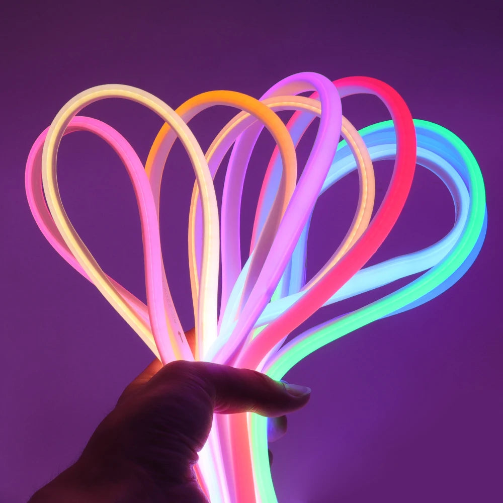220V COB Strip White /Red /Ice Blue /Pink /Yellow /Purple Waterproof Home Decor Outdoor Lamp Flexible LED Neon Ribbon Light