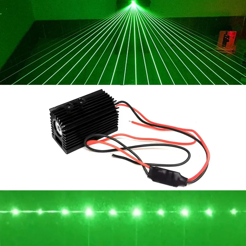 1D Multi-Dot Laser Spot Green 532nm 50mW Laser Module DIY Machine Vision Stage Lighting Woodwork Mark