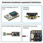 Meshtastic Heltec Wifi LoRa 32 V4 Dev-Board with 0.96inch OLED ESP32 SX1262 GPS Solar Powered Low Power WiFi BLE for Arduino IoT
