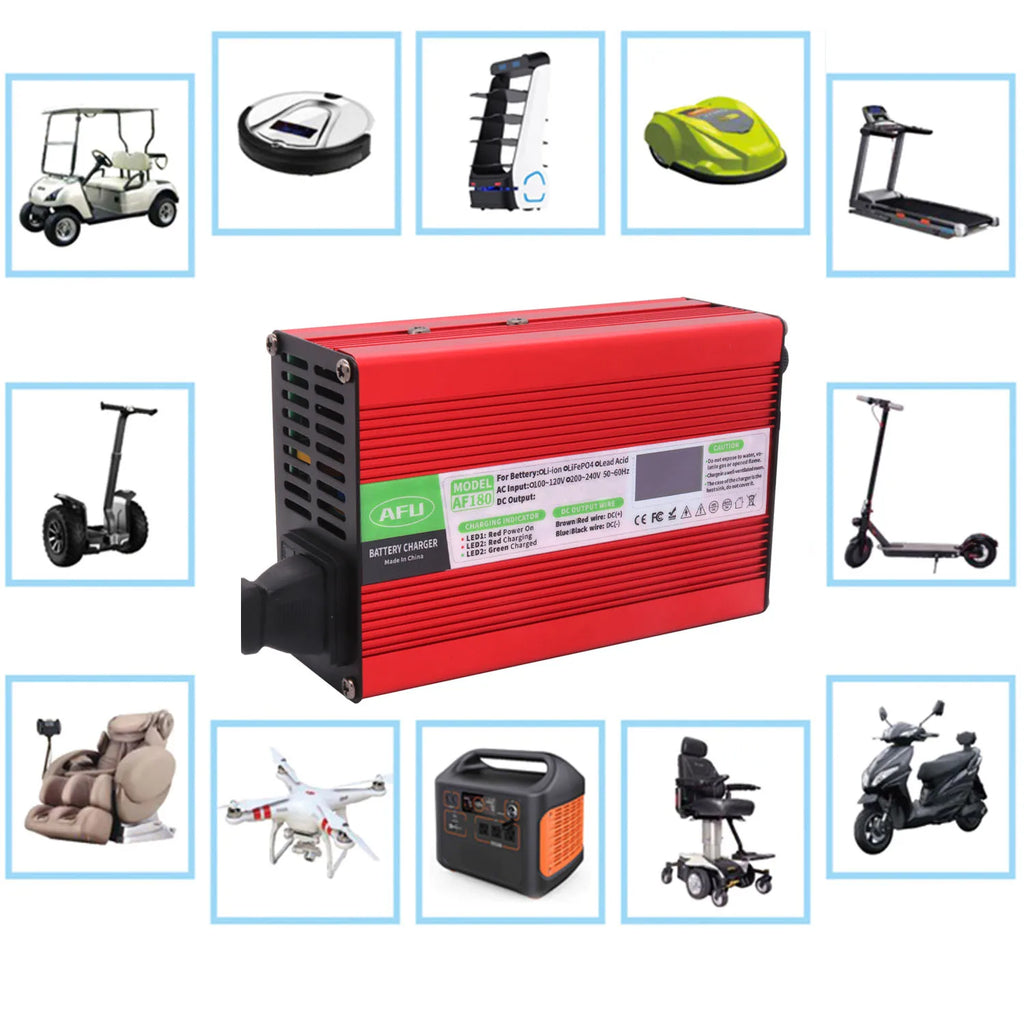16.8V 10A Lithium Battery Charger Usd For 4S 14.8V Li-ion Lipo Battery With Case OLED Display