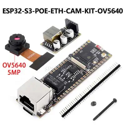 ESP32-S3 PoE RJ45 / OV2640 OV5640 Camera Development Board / W5500 / Micro-SD compatible for Raspberry Pi