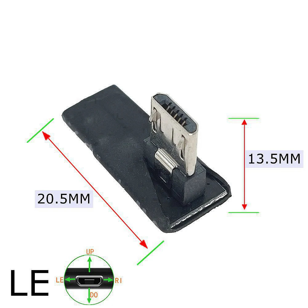 Micro USB Verlängerung Kabel Super Speed Android Elbow Erweiterung Männlichen Zu Weiblichen Daten Sync USB 2,0 Extender Kabel Ve