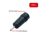 5PCS DC 7909 Power Plug Portable Laptop Travel Charger Adapter DC 5.5x2.1mm Female Jack to 7.9*0.9mm DC Power Plug Converter