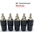 1PCS/5PCS M4X36 Pure Copper Terminal 4mm Banana Jack Socket 20A Binding Post Banana Plug Connector