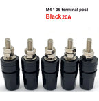 1PCS/5PCS M4X36 Pure Copper Terminal 4mm Banana Jack Socket 20A Binding Post Banana Plug Connector