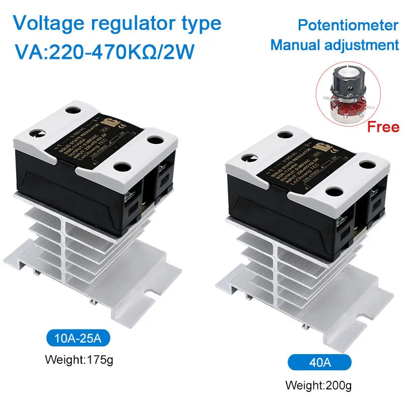 LCTC SSR 0-10V 4-20MA 0-5V Power Voltage Regulator Relay 10A 25A 40A DA AA DD VA Single Phase Solid State Relay With Heat Sink