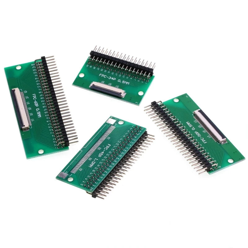 FPC/FFC Adapter Board Welded 0.5mm/1.0mm Spacing Connector Turned Straight Into 2.54 Flexible Cable Adapter Seat