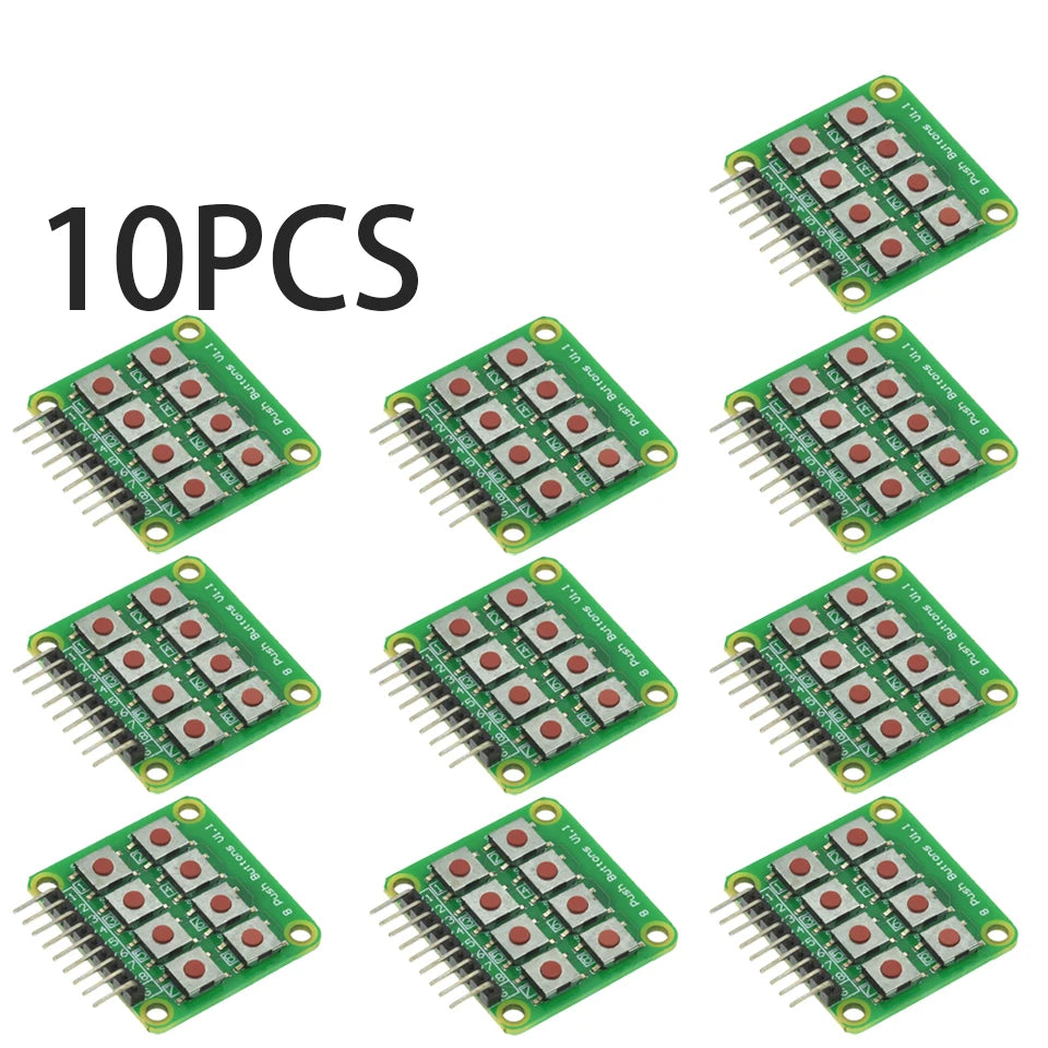 1-10pcs 2x4 / 4x2 Matrix Keypad Module, 8 Push Button Keyboard for MCU Arduino Raspberry Pi External Input Expansion
