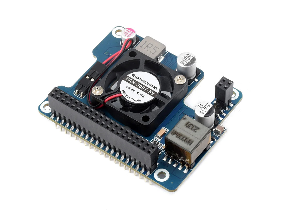 【Official Guarantee】Waveshare PoE HAT (F) For Raspberry Pi 5, Cooling Fan, Supports 802.3af/at network, Metal Heatsink for RPi 5
