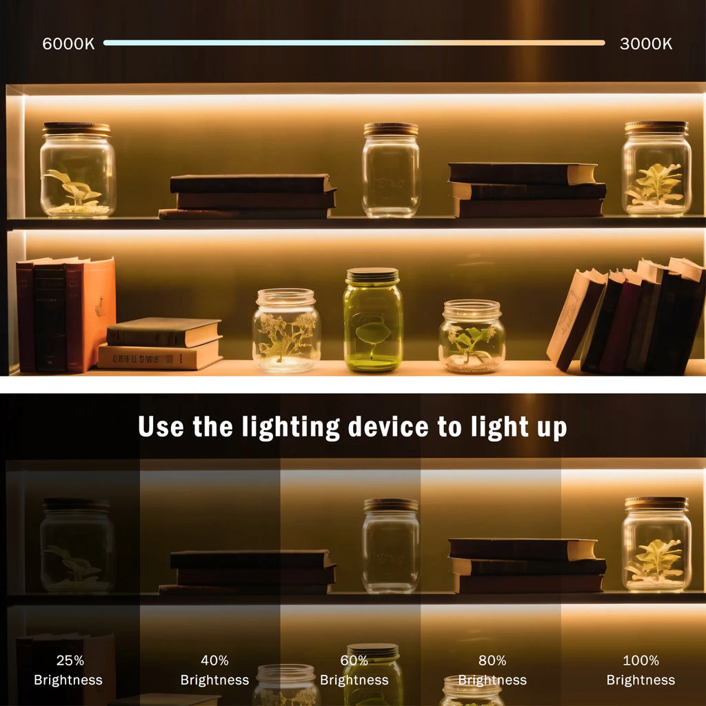 Dimmable Switch 220V COB LED Strip Neon Light Dimmer Power Kit Waterproof 3000K 4000K 6000K 288LED Kitchen Room Decor Flex Lamp