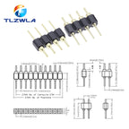 10PCS 2.54MM 1x40P Connector Round Hole Male Head Row Needles 1*2p 3p 4p 5p 6p 7p 8p 9p 10p 12p 20p 40p Gold Plated Single Row