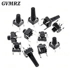 50PCS 6x6 Push Button Switch DIP 6X6X4.3 Light Touch Switch 6*6*4.3/5/6/7/8/9/10/11/12/13MM The Power Switch 4Pin