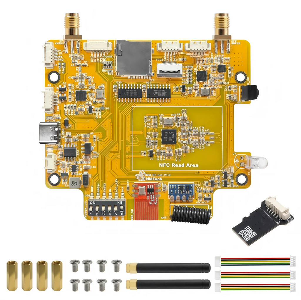 The NM-RF-Hat Companion Hat Multi-Band RF for CYD Bruce ESP32-2432S028 TX/RX 433M nRF24 PN532 CC1101 IR  OOK Power Mgmt TF Slot