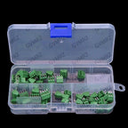 50PCS 2-4P 2P 3P 4P DG308 KF128 terminal blocks 2.54mm pitch PCB screw type kit 2PIN 3PIN 4PIN