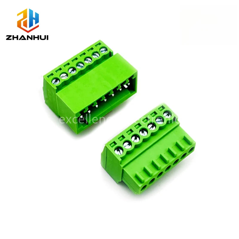 2/5/10 Pairs 2EDGRK 15EDGRK-2.54mm Aerial Butt Screw Terminal Block - 2-12P Male Plug Female Socket for 18-26AWG Wire