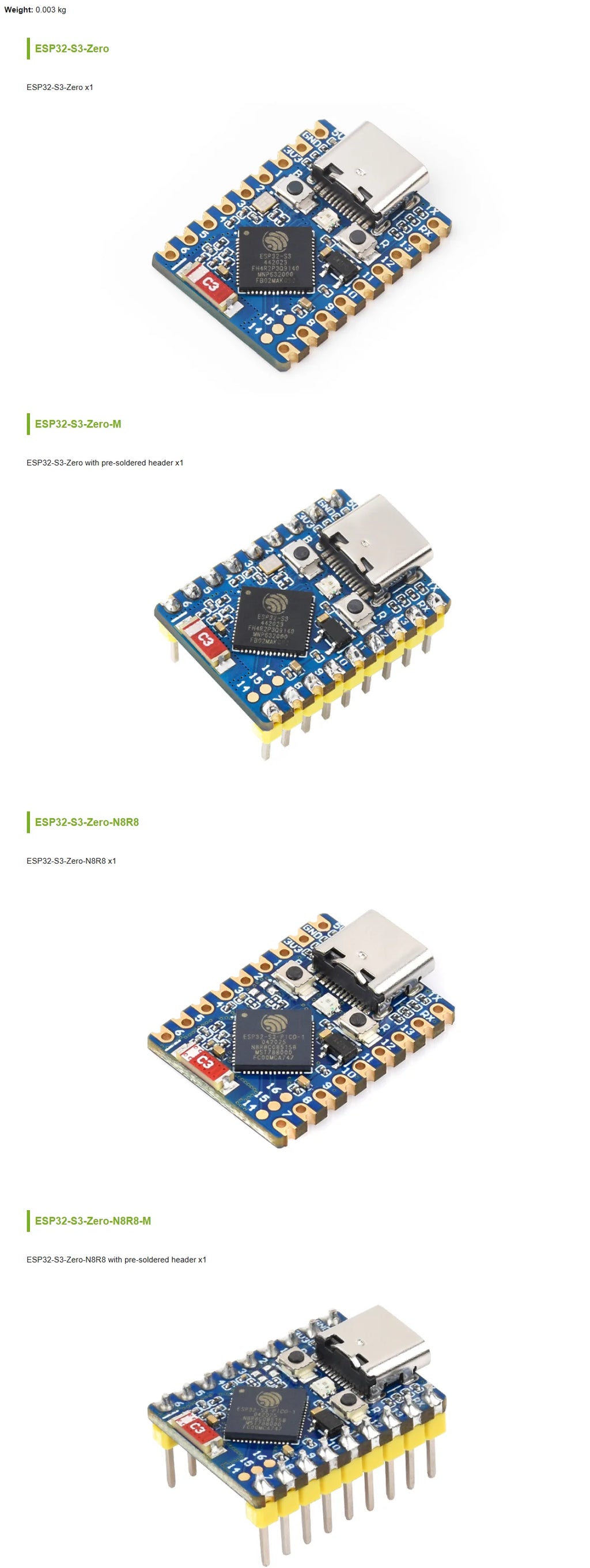 【Official Guarantee】Waveshare ESP32-S3 Mini Development Board, Based On ESP32-S3FH4R2 Dual-Core Processor, Microcontroller