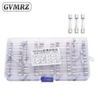 150PCS 15Values 6*30 Glass Tube Fuses Car Glass Tube Fuses Assorted Kit 6X30 with Box fusiveis 0.1A-30A Household Fuses