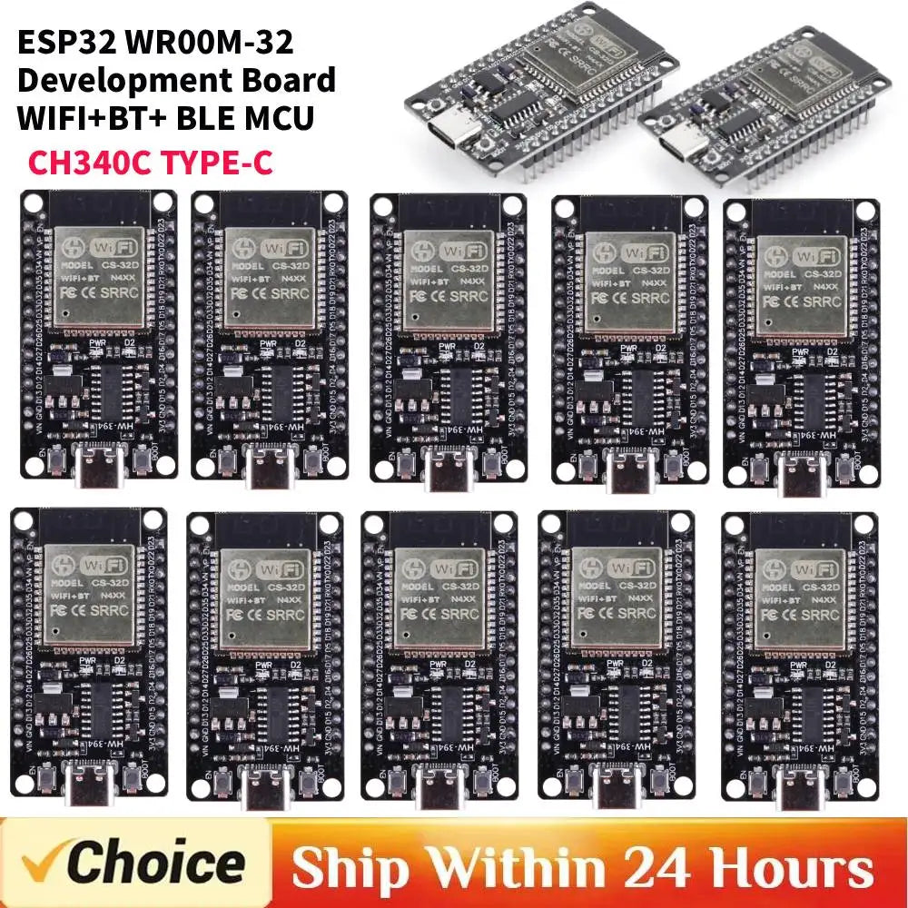 ESP32 WROOM-32 Development Board TYPE-C Micro USB WiFi+Bluetooth Ultra-Low Power Consumption SPI Flash 32Mbits Wireless Module