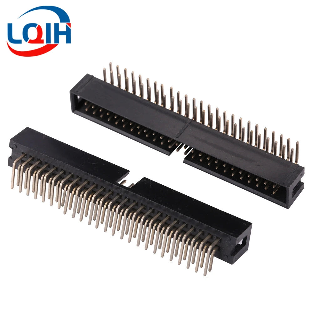 10PCS DC3 6P/8P/10P/14P/16P/20P/30P/34P/40P 2.54mm Socket Header Connector ISP Male Double-spaced Straight needle Curved needle