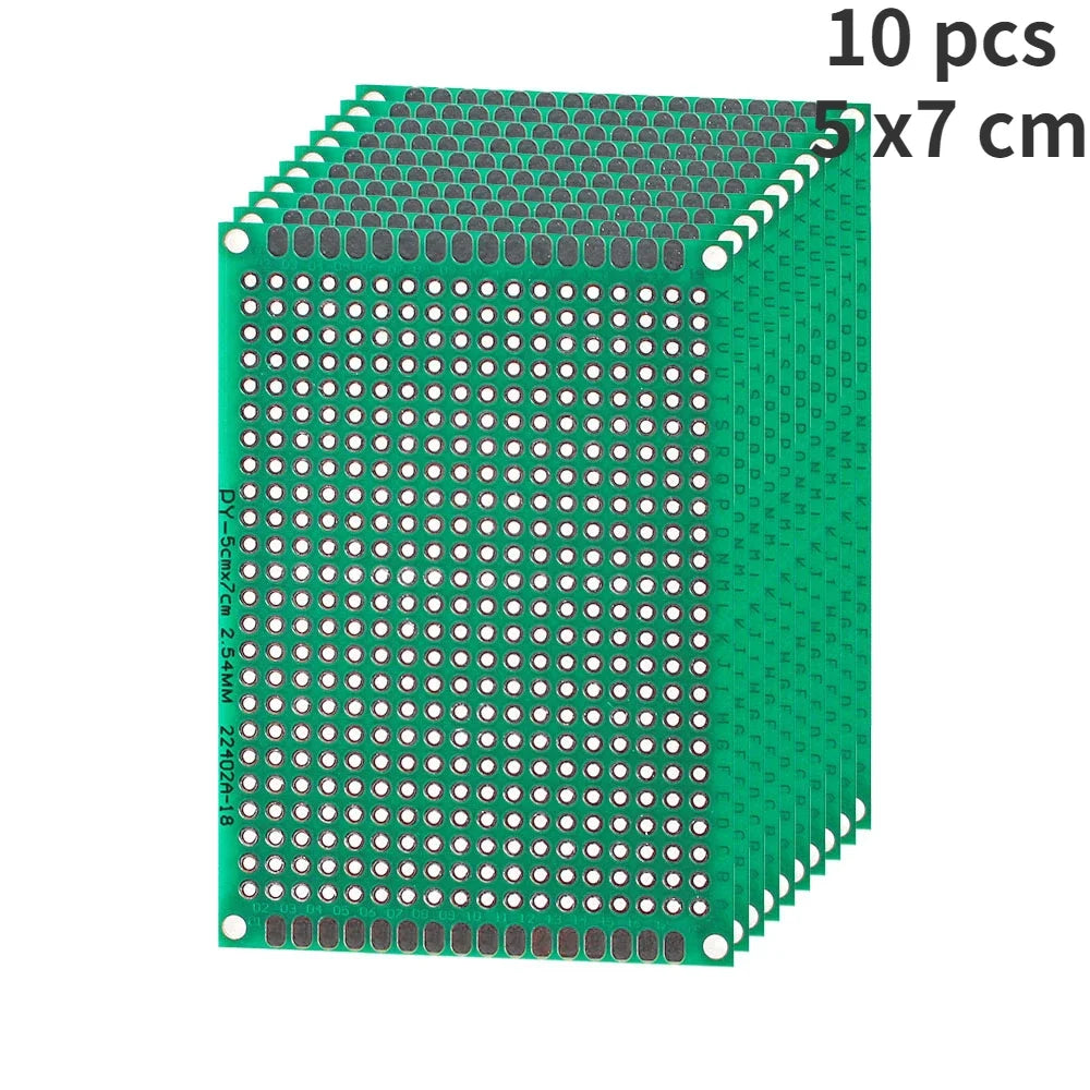 Universal PCB Circuit Protoboard Double Sided Breadboard 2x8 3x7 4x6 5x7 7x9CM Stripboard Prototyping Board DIY Electronic Kit