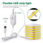 3MM 5MM 8MM COB LED Light Strip 5V 320LEDs PIR Motion Sensor Flexible Night Light USB/AAA Battery Powered Tape 3000K 4000K 6000K