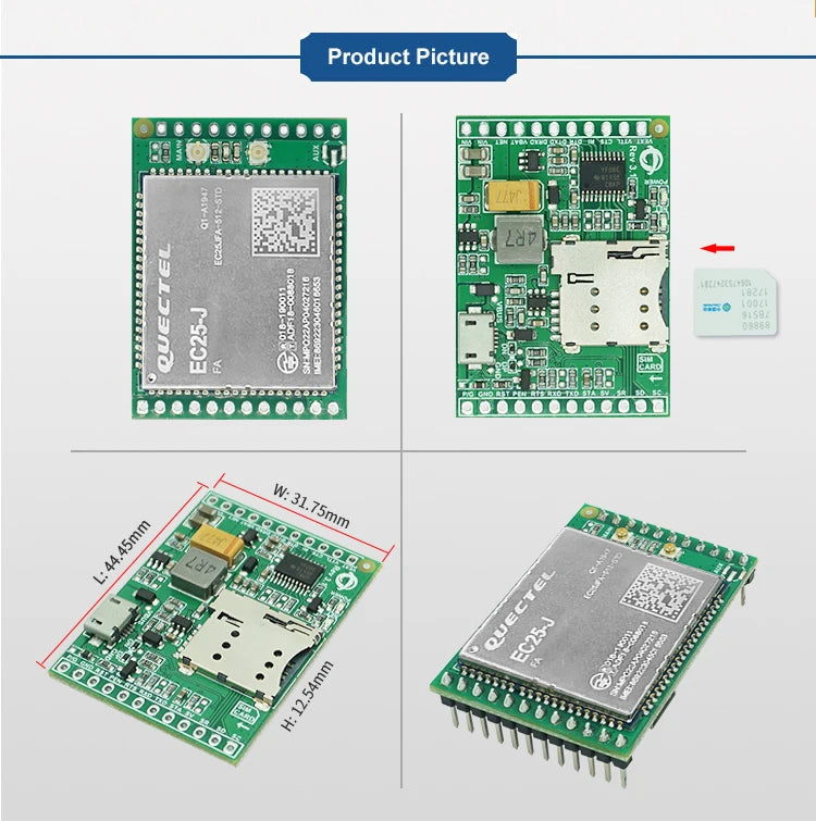 Quectel EC25-JFA Module EC25JFA 4G Development Core Board LTE CAT4 GNSS with GPS Global Band Graphics Card Processor Compatible
