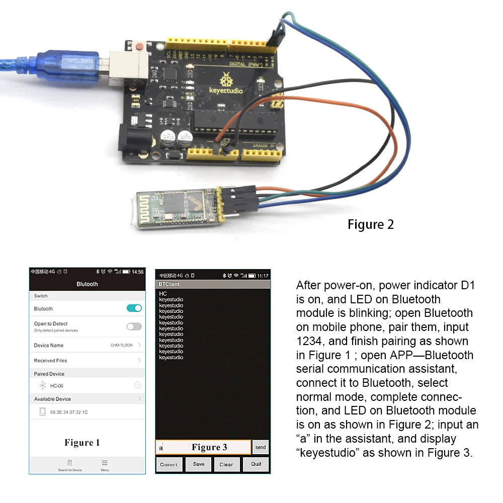 Keyestudio Bluetooth Module For Arduino XBee Bluetooth Wireless HC-05 HC-06 LY51M02 Bluetooth 5.0 Module HM-10 Bluetooth-4.0
