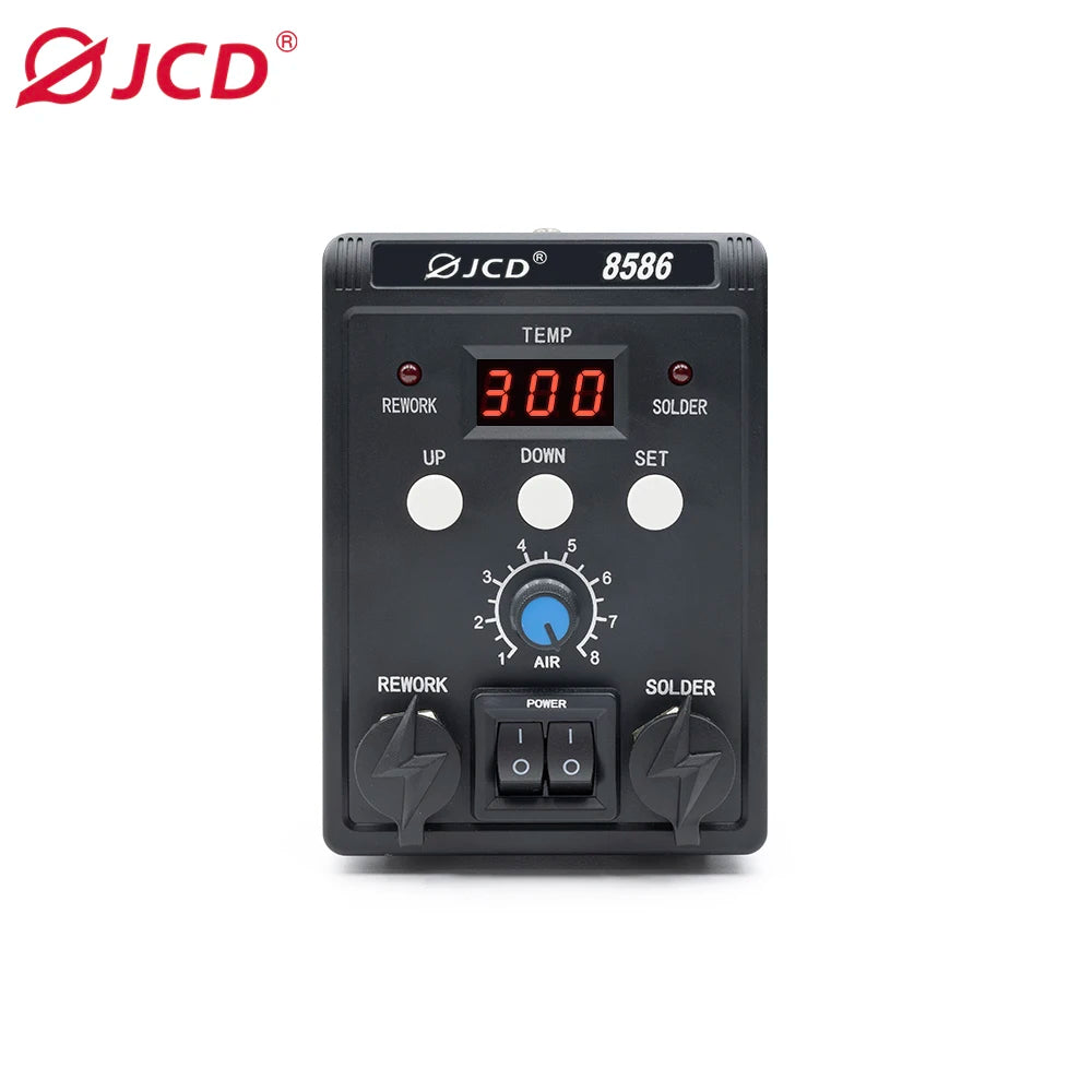 JCD 750W Soldering Station 8586 LCD Digital Display SMD Rework Hot Air Gun Soldering Iron 220V 110V ESD Welding Repair Tools