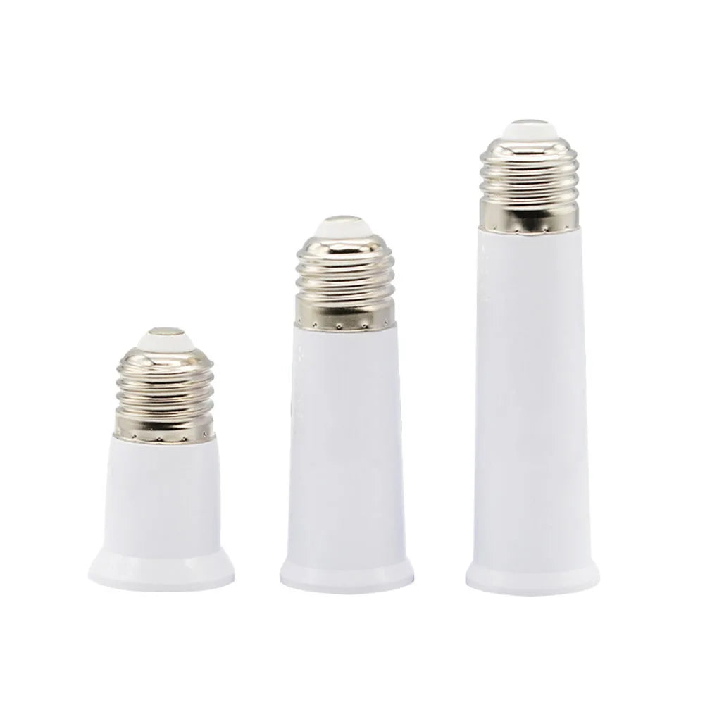 For E27 Extension Adapter Socket for For E27 Screw Base Lighting Devices Including Pendant Lights and Recessed Fixtures